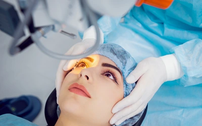 Opération de chirurgie réfractive laser